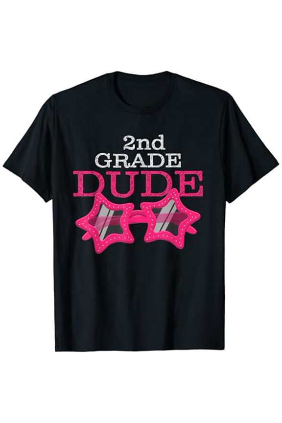 Fun 2nd Grade Dude Back to School Tee Parents Excited T-Shirt