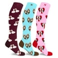 thumbnail image 1 of Fun And Love Comfortable All Day Wear Compression Socks - 3 Pair, 1 of 6