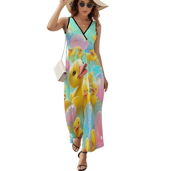 Fun And Playful Duck Pattern Design Sleeveless Dress Summer Clothes for Women Women's Clothing 2025