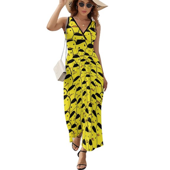 Fun And Playful Duck Pattern Design Sleeveless Dress Summer Clothes for Women Women's Clothing 2025