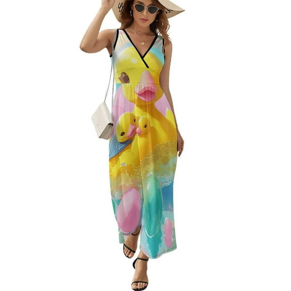 Fun And Playful Duck Sleeveless Dress Female Clothing Dress Women Summer 2025 Dress