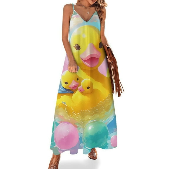 Fun And Playful Duck Sleeveless Dress Women's Luxury Party Dress Birthday Dresses for Women