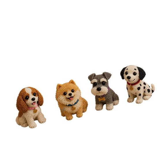 Fun And Safe Acrylic Bead Craft Set For Children To Lovely 3D Dog Shapes At Home