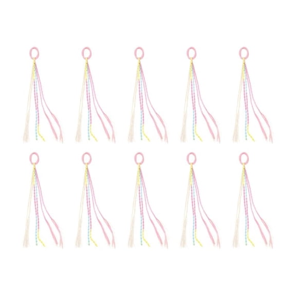 Fun And Stylish Hair Band Rainbows Princesses Braid Long Twisted Boxing Ponytail for Girls Parties And Performances