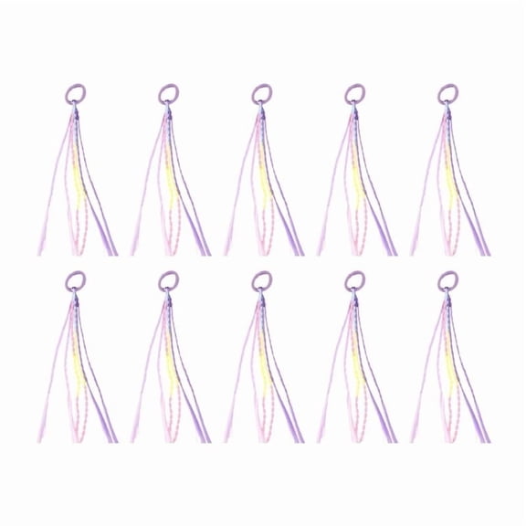 Fun And Stylish Hair Band Rainbows Princesses Braid Long Twisted Boxing Ponytail for Girls Parties And Performances