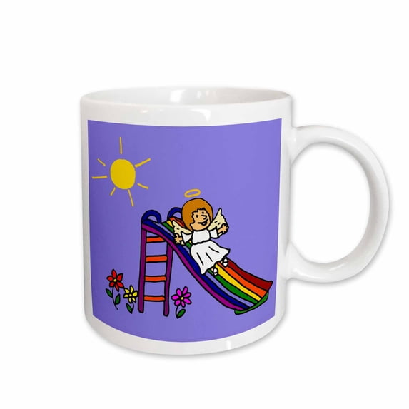 3drose, Fun Angel on Slide, 11oz Mug