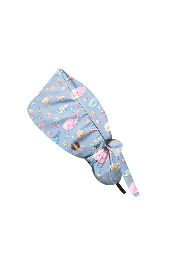 Fun Animal Print Elastic Beanie Cap, Versatile Headwear for Women, Use as a Chef Hat, Nurse Cap, or Sleeping Bonnet. Pink 1PC