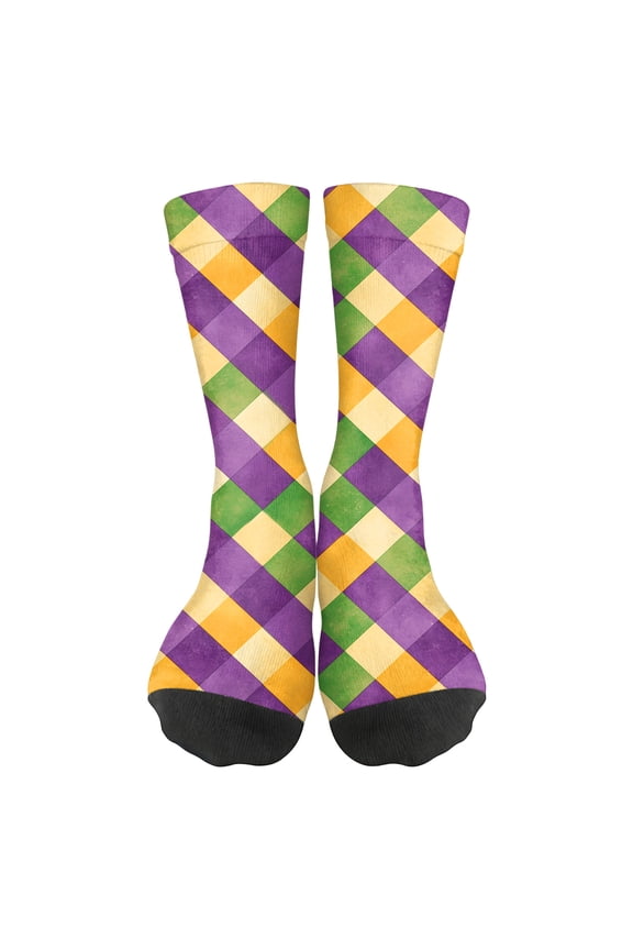 Fun Ankle Socks, Moisture-Wicking with Gripper Heel, Cute Sock for Teens, Gift Exchange, Themed Events & Adding Pop to Look D 1pcs