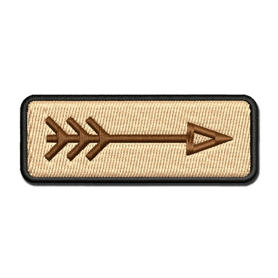 Fun Arrow Applique Multi-Color Embroidered Iron-On Patch - 3.5 Inch Large