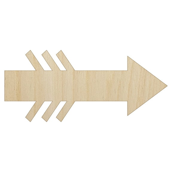 Fun Arrow Wood Shape Unfinished Piece Cutout Craft DIY Projects - 6.25 Inch Size - 1/4 Inch Thick
