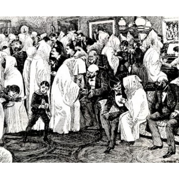 Fun At Home, Pre-TV Style, Sheet and pillow party Poster Print (24 x 36)