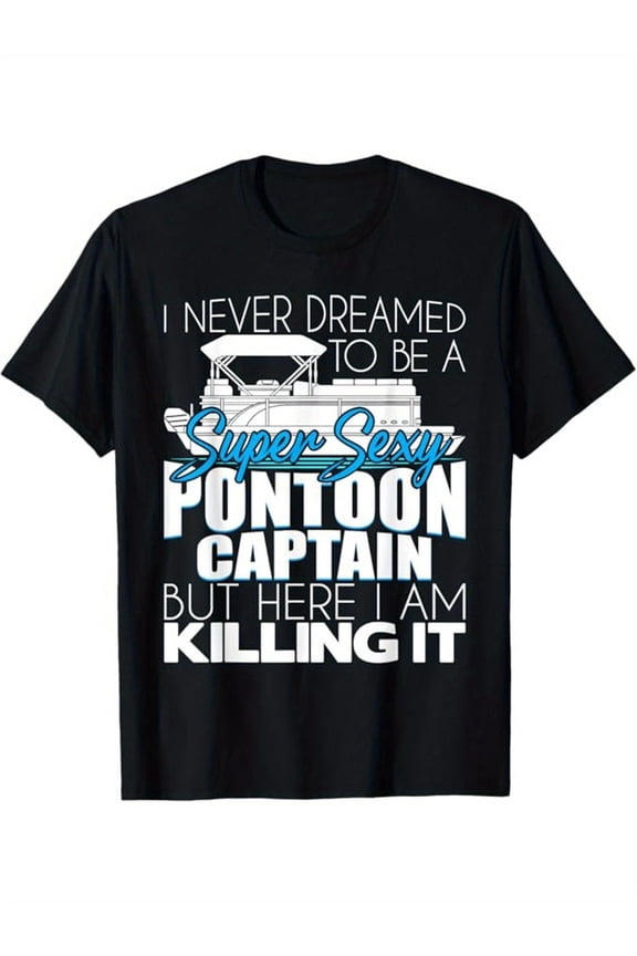 Fun Attractive Pontoon Captain Cruise Crew Neck Unisex T-Shirt, S - 5XL