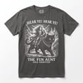 thumbnail image 1 of Fun Aunt Knight Riding Black Cat T-Shirt, Hear Ye Fun Aunt Has Arrived Tee, Funny Medieval Cat Meme Shirt, Auntie Cat Lover Gift, 1 of 8