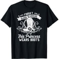 thumbnail image 1 of Fun Badass Princess Wears Boots Cowgirl Gift Design T-Shirt, 1 of 4