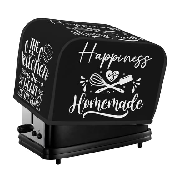 Fun Baking-Themed Toaster Cover, Egg Beater Farmhouse Toaster Dust Cover, Kitchen Appliance Protective Cover with Top Hook, Fits Standard 2-Slice Toaster
