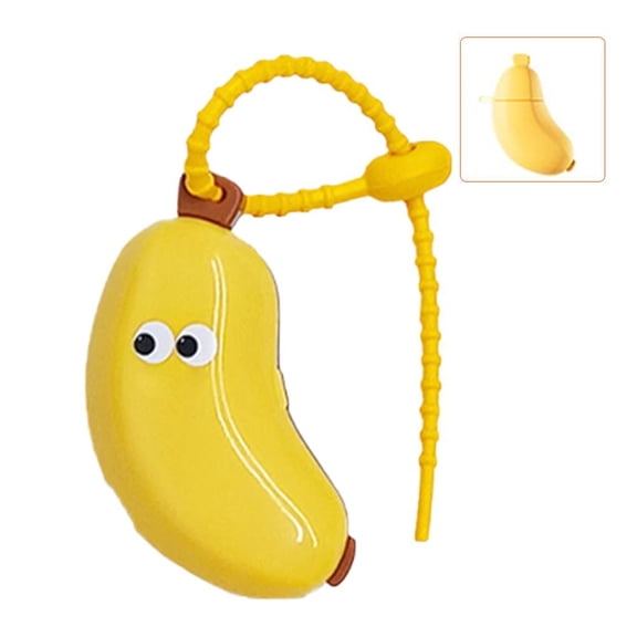 Fun Banana Toothbrush Holder with Toothpaste Dispenser - Portable Travel Case for Home, Camping