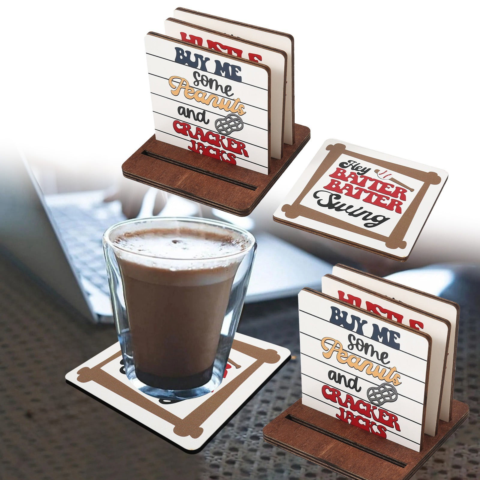 Fun Baseball Wood Art Kit DIY Art With Stand For Beginners Adults Kids