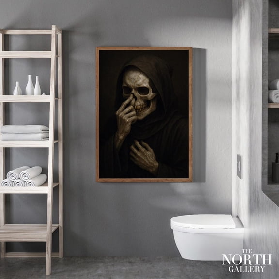 Fun Bathroom Wall Art Print Nose Picking Poster Dark Toilet Or Decor Poster Wall Art For Decor Present , Poster Only