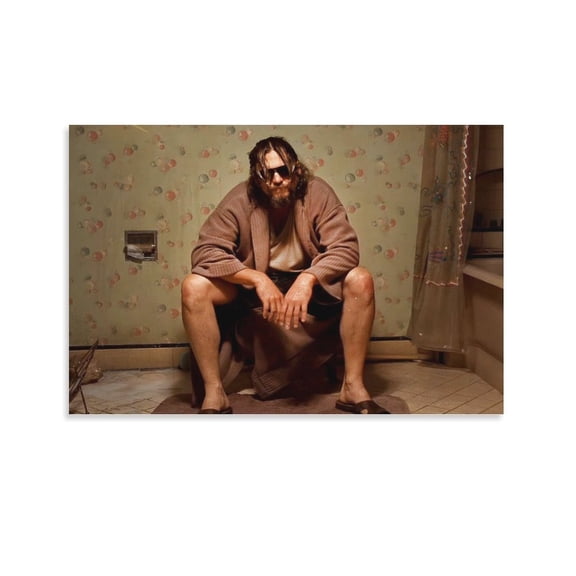 Fun Bathroom Wall Decor Art The Big Lebowski Movie Poster Canvas Print. Picture Print Wall Art Poster Painting Canvas Posters Artworks Gift Room Aesthetic 12x18inch(30x45cm)