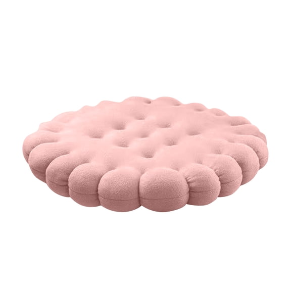 Fun Biscuit Cushion Round Diameter 48Cm Pink A,1 X Cookie Cushion,Sitting Cushion Shape Cushion Soft Pillow Chair Car Seat Pad Decor Cookie Sofa Back