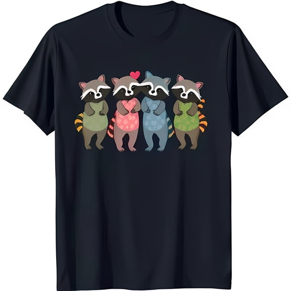 Fun Black T-Shirt with Graphic Unique Animal Design