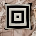thumbnail image 1 of Fun Black&White GeometricPattern Throw Pillow Covers 18x18inch Set of 1/2 Boho Creative Stripes Home Festive Decorations Cushion for Sofa Couch Bed Room, 1 of 6
