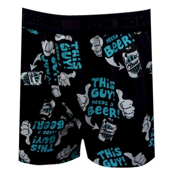 Fun Boxers Mens Boxer Shorts, Male, Needs A Beer, Size: M