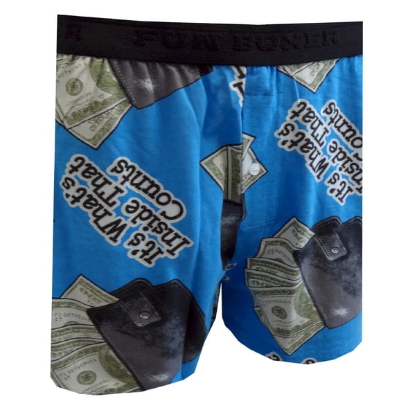 Fun Boxers Mens It's What's Inside (your wallet) That Counts Boxer Shorts (Small)