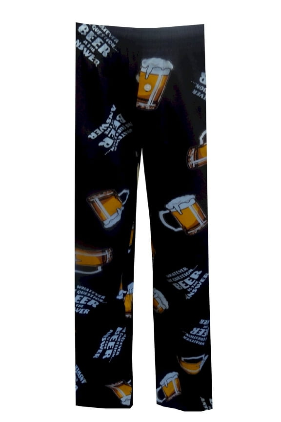 Mens Whatever The Question Beer Is The Answer Lounge Pants Small (Small)