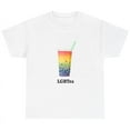 thumbnail image 1 of Fun Bubble Tea Graphic Tee - Rainbow Pride Meme Design 100% Cotton Relaxed Fit Women's Shirt for Happy Hour & Street Style, 1 of 4