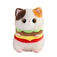 thumbnail image 1 of Fun Burger Cat Stuffed Animal- 9.1''Cute&Soft Kitten Plush Toy Pillow Decor Birthday Gift for Family, 1 of 5