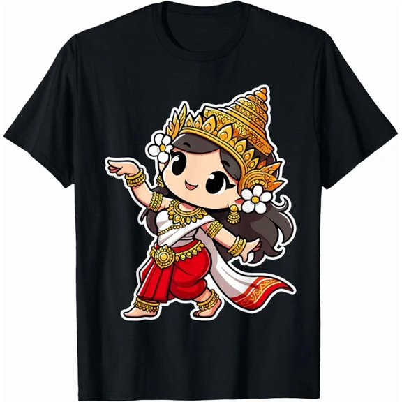 Fun Cambodian Khmer Apsara With Boba Tea T-Shirt