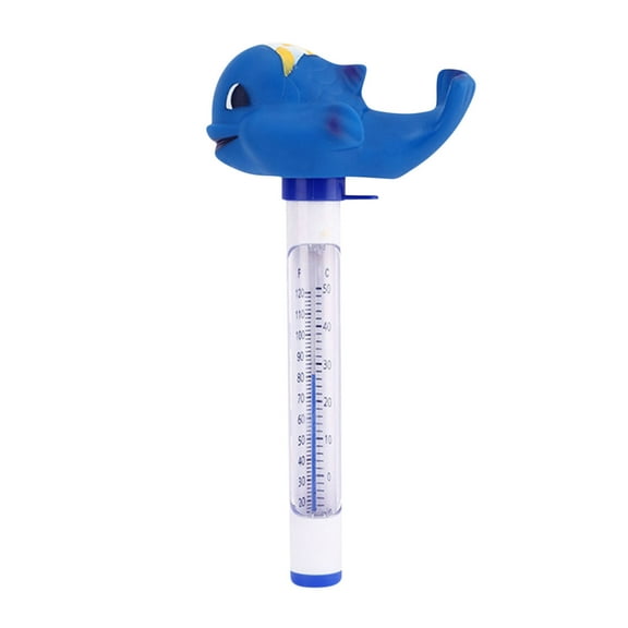 Fun Cartoon Blue Whale Pool Thermometer, Floating Thermometer Easy-Read for Indoor/Outdoor Pools, Spas , Hot Tubs