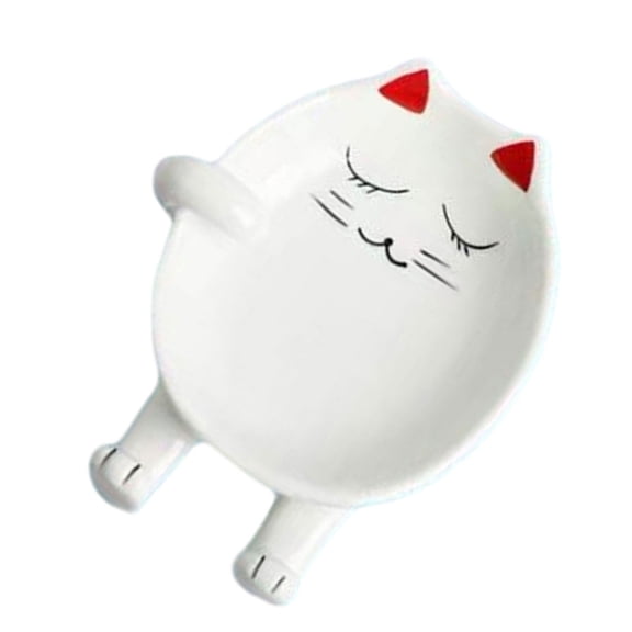 Fun Cartoon Cover Rack Versatile Spoon Rest Novelty Lid Rack Kitchen Gadget Holder Ceramic for Kitchen Cooking