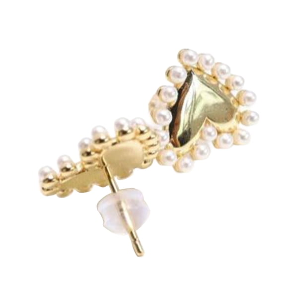 Fun Cartoon Heart Earrings Ear Studs Alloy Texture Modern Ear Jewelry Fashion Ear Pins Suitable for Daily and Party Use