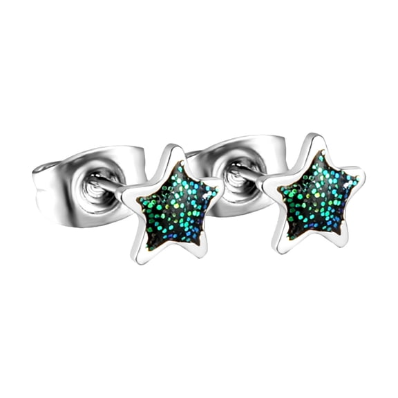 Fun Cartoon Star Earrings Ear Studs Stainless Steel Texture Ear Jewelry Fashion Ear Pin Suitable for Daily Party Use
