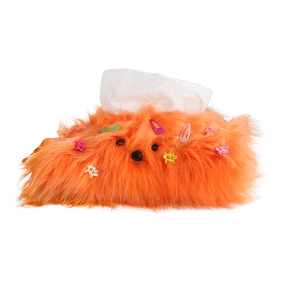 Fun Cartoon Tissue Box Paper Holder Cover for Home Decor Plush Dog Tissue Box Paper Container Living Room