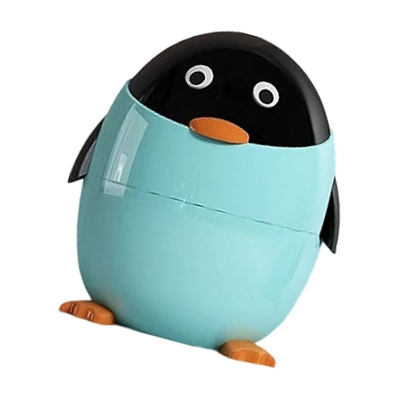 Fun Cartoon Waste Bin Easy Lid Trash Can for Kitchen Living Room Space Efficient Home Office Use Garbage Holder Bucket