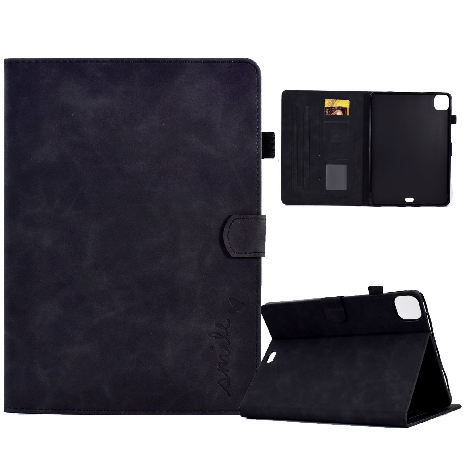FunCasery Case for Apple iPad Pro 11 2024, Leather MultiAngle Stand