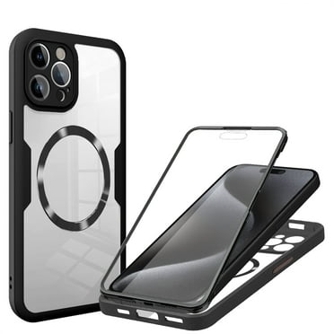 Fun-Casery Full Body Clear Case for iPhone 11 Pro Max, Compatible with Mag-safe Built-in Screen Protector Shockproof Anti-Scratch Non-Yellowing Phone Case for iPhone 11 Pro Max,Black