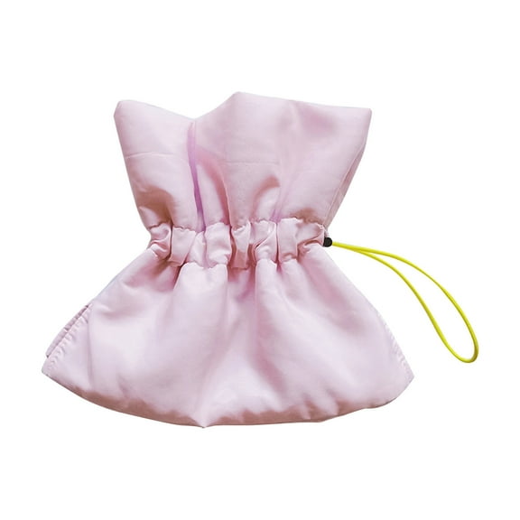 Fun Cat Recovery Collar, Adjustable Cotton Neck Cone with Drawstring, Soft Protective Elizabethan Collar for Kittens, Cats After Surgery - Sakura Pink, L Size