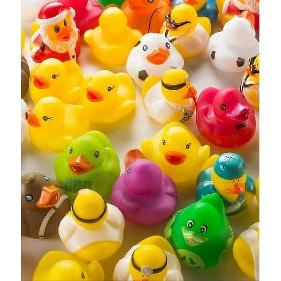 50 ct Assorted Rubber Duck Toys, Rubber Duck Baby Shower, Rubber Duck Party Supplies, Miniature Rubber Ducks