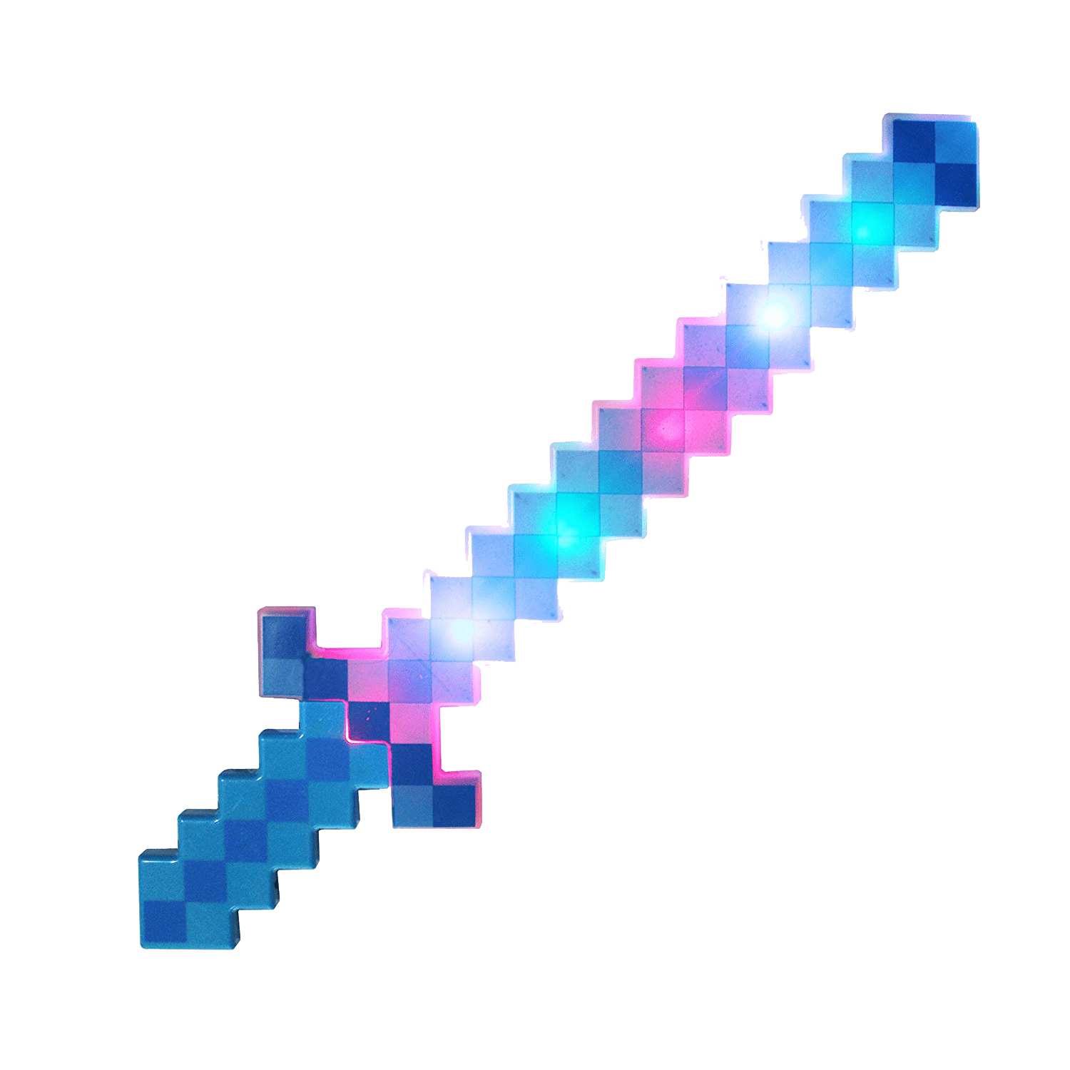 Fun Central LED Light Up Pixel 8-Bit Toy Sword for Kids (Blue, 18")