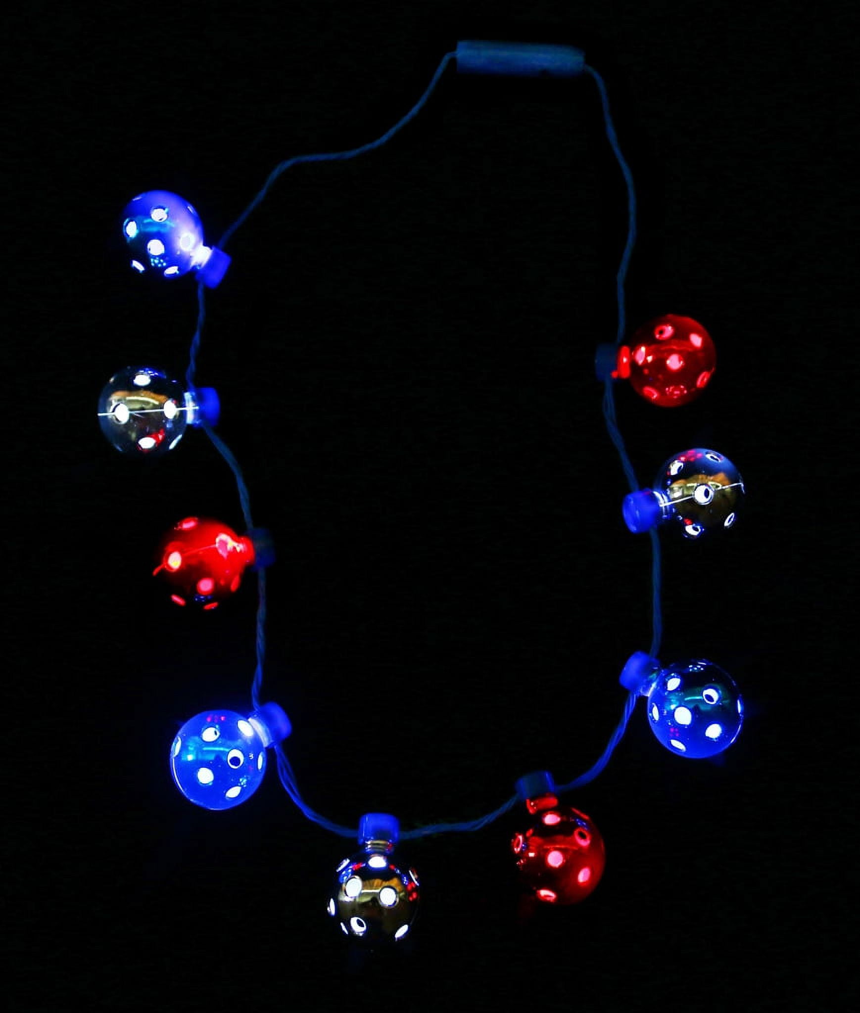 Light up disco hot sale ball necklace