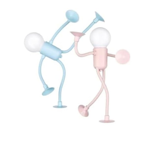 Fun Changeable Shape Night Lights, Bendable Suction Cup Sportsman Desk Lamp for Bedroom & Home Decor