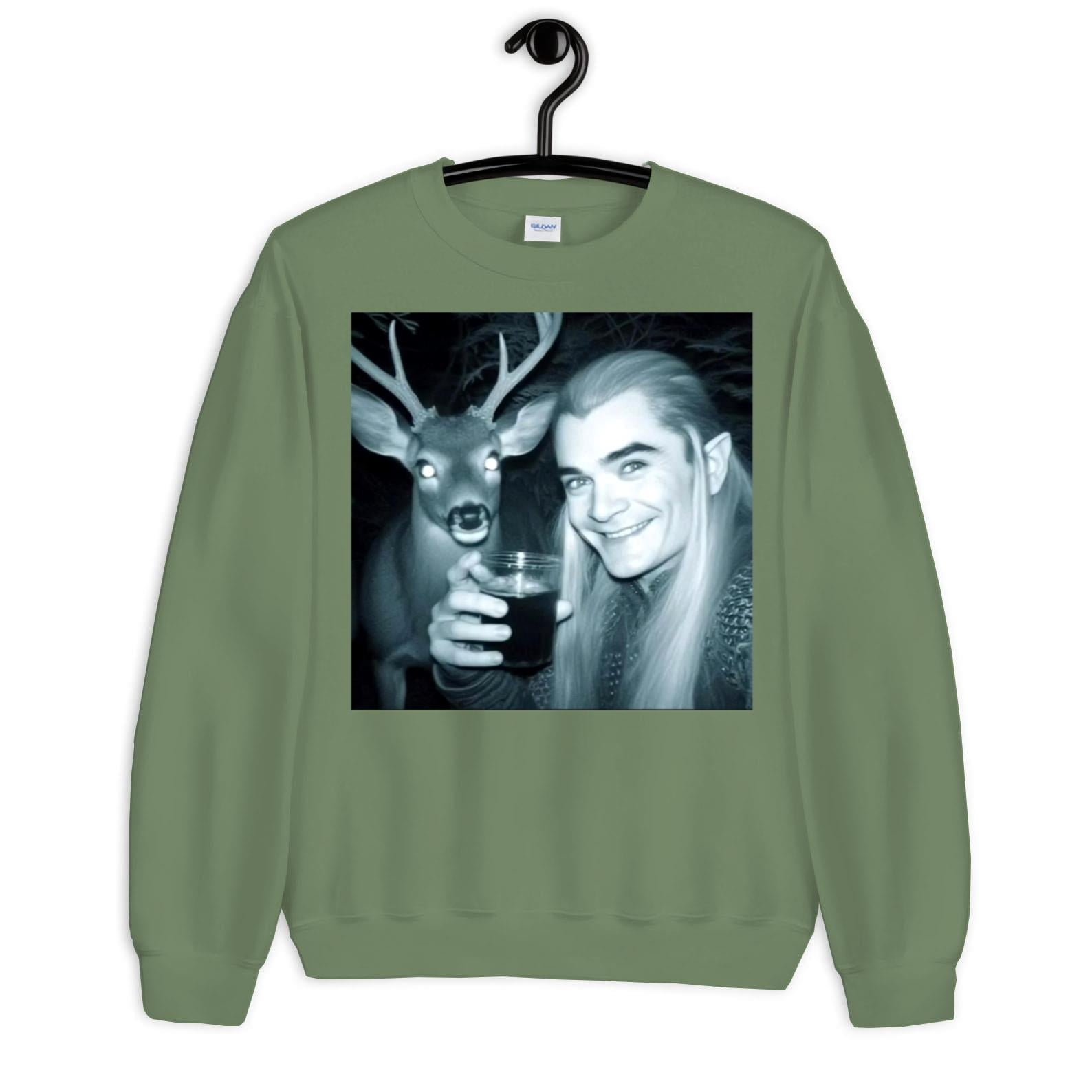 Fun Cheers by Legolas and the Deer at the Night Graphic T-Shirt ...