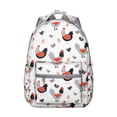 thumbnail image 1 of "Fun Chicken Pattern Backpack - Lightweight & Waterproof School Bag for Students, Roomy Bookbag for College & University, Trendy Design for Back to School", 1 of 6