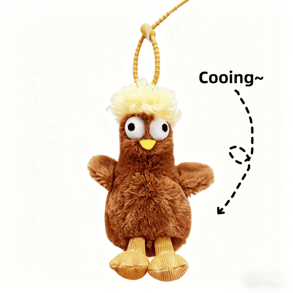 Fun Chicken Stuffed Animal Pendant Ugly Creativity Chicken Plush Toy Key Backpack Car Interior Decor Gift