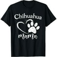 thumbnail image 1 of Fun Chihuahua Mama Pet Lover Apparel Dog Chi-chi Mom Present T-Shirt men and women can wear, black, white, gifts, 1 of 4