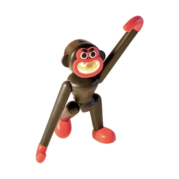 Fun Chimpanzees Night Light, Dimmable Cute LED Lamp,Anime Cozy Lights with Bendable Gooseneck Night Light, Unique Dorm Office Desk Decor Toy, Funny Gag Gifts Black